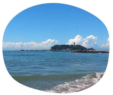 相模湾と江ノ島